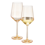 Monet Stemmed Wine Glassware, Yellow, Set of 2