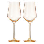 Monet Stemmed Wine Glassware, Yellow, Set of 2