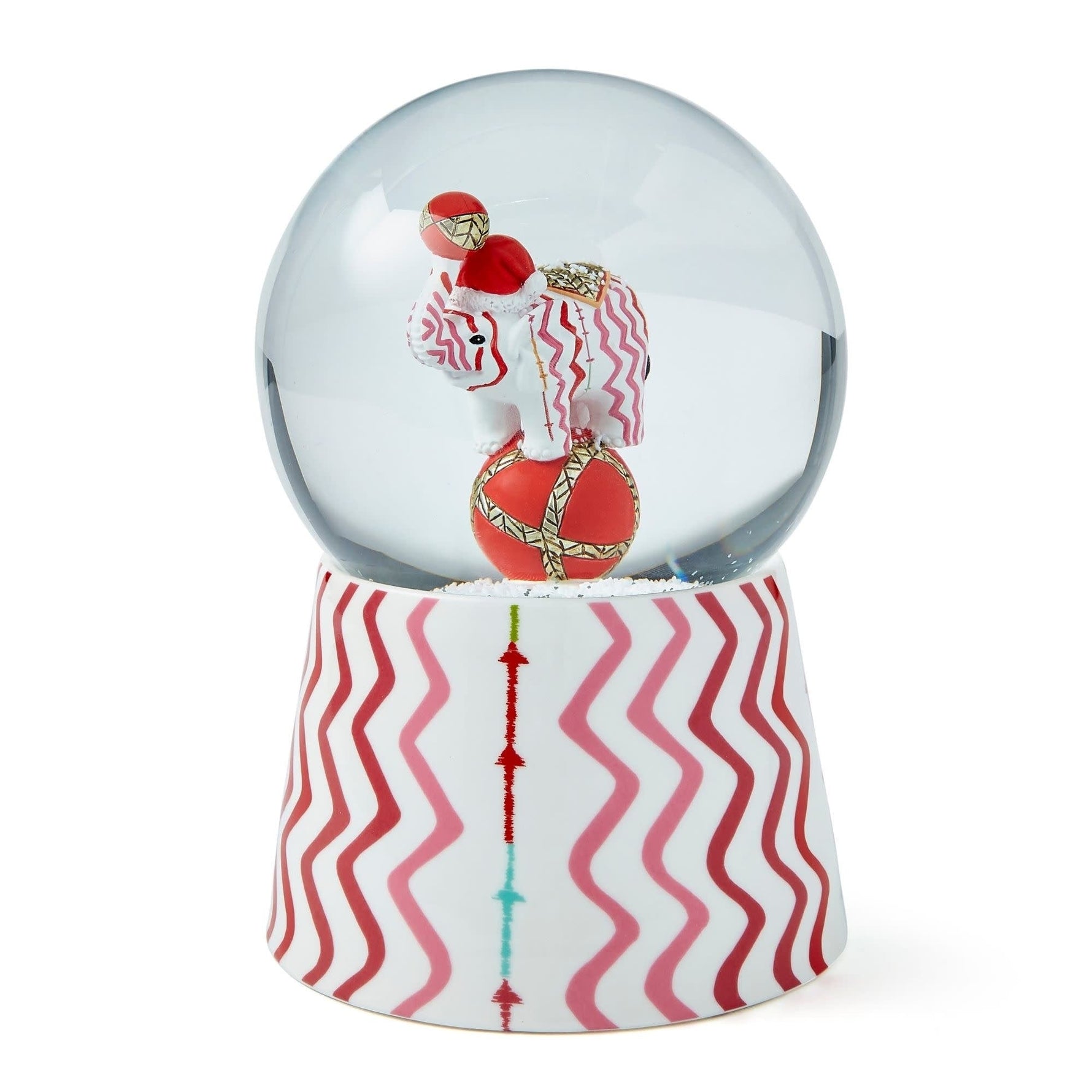 Spode Kit Kemp Christmas Rik Rak Elephant Snow Globe 48 D x 73 H