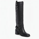 Steve Madden Elizah Leather Knee-High Moto Boot