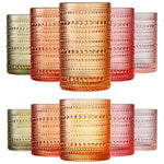 Fortuna Hobnail Lowball & Highball Glassware, Set of 10