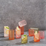 Fortuna Hobnail Lowball Glassware, Set of 5