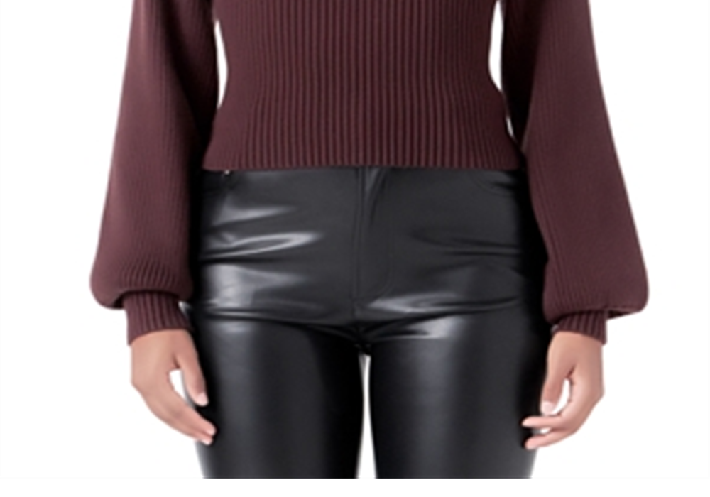 Endless Rose Knitted Balloon Sleeve Top