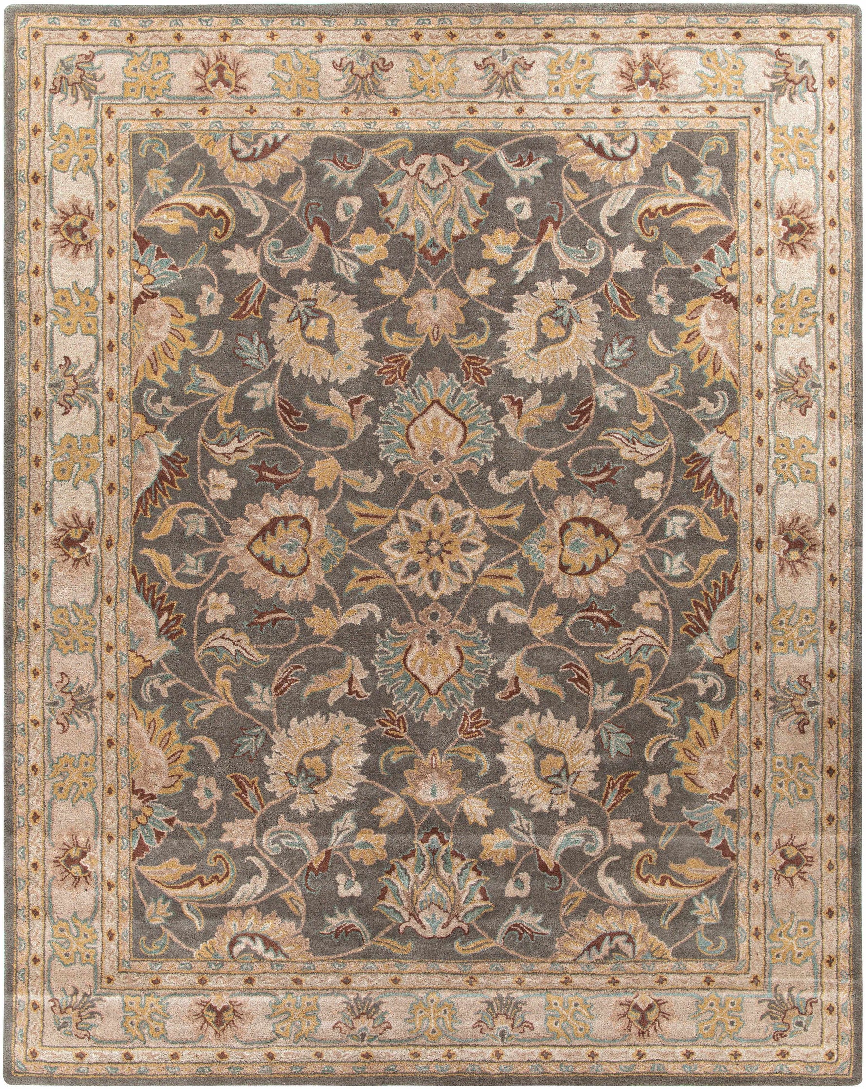 Cherryfield Hand Tufted Taupe Wool Rug