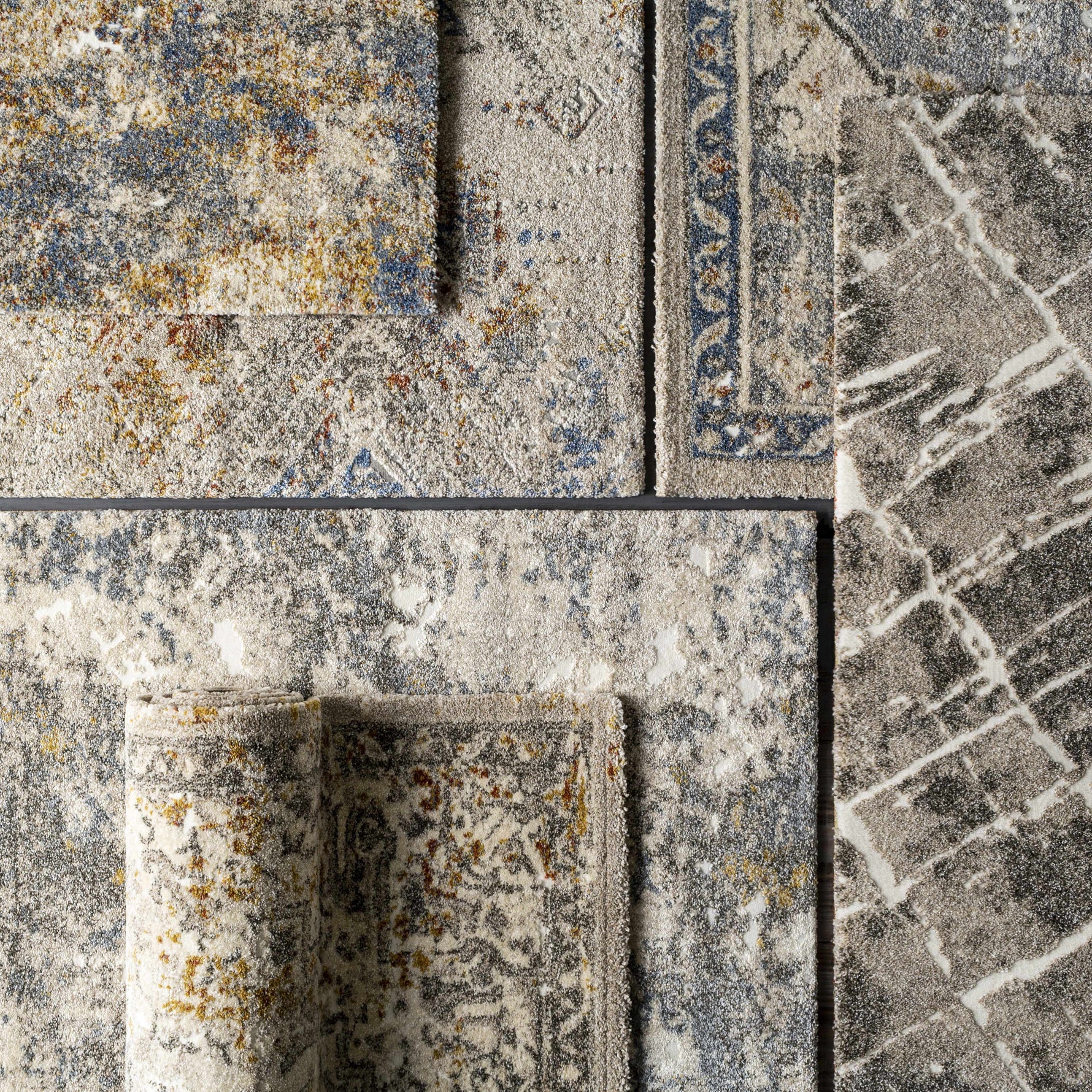 Alabaster Abstract Thick Luxe Rug
