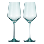 Tonal Stemmed Wine Glassware, Forest Green, Set of 2