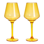 Saint Tropez Acrylic Stemmed Wine Glassware, Set of 2