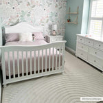 Deron White Washable 3D Rug