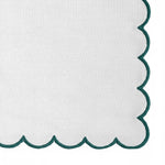 Green scallop napkins