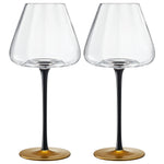 Venice Stemmed Wine Glassware, Set of 2