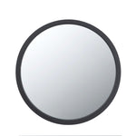 Circle Wall Mirror With Wooden Frame for Living Room