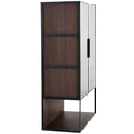 Modern Minimalist 51.2" Tall Lighted Display Cabinet with Tempered Glass
