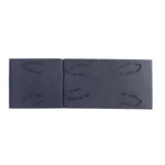 Lounge Chaise Set in Black Acacia Wood with Water-Resistant Cushions