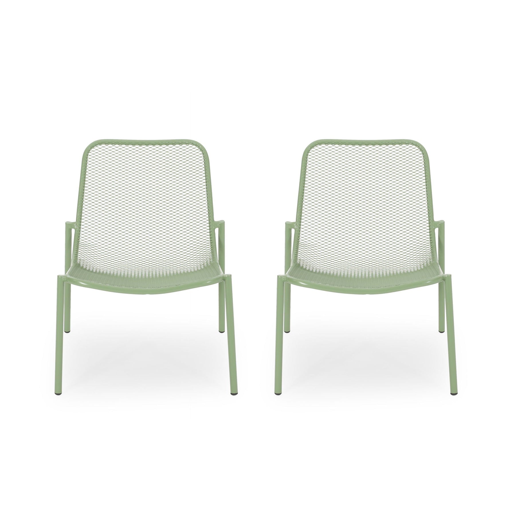 Outdoor Iron Chair With Mesh Design