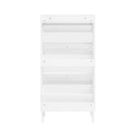 Modern Rattan 3 Door Shoe Rack Cabinet for Entryway