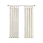 Twist Tab Lined Window Curtain Panel White 50x108