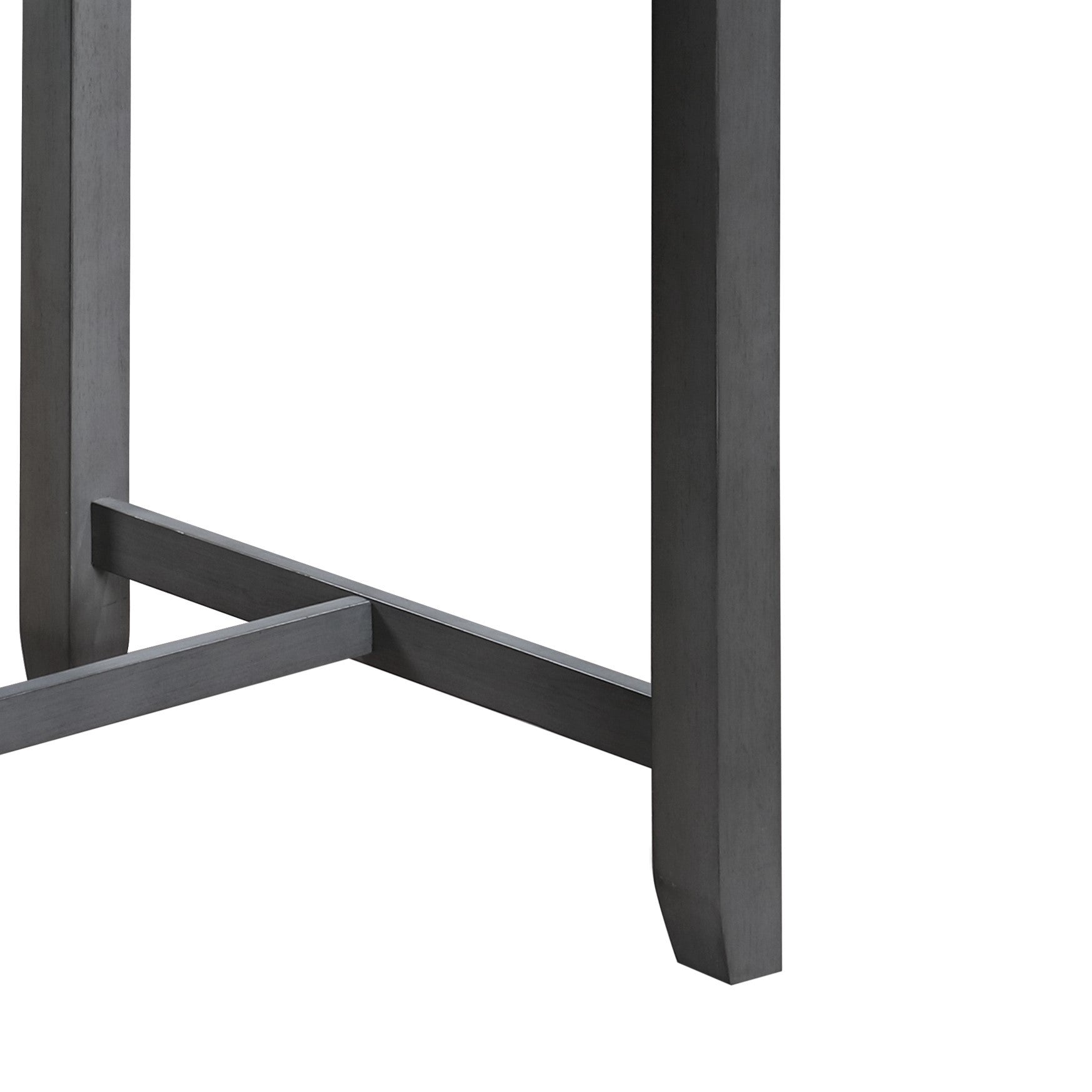 Graham 36' 3-Piece Gray Finish Small Space Counter Height Dining Table with Shelves and 2 Chairs