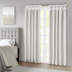 Twist Tab Total Blackout Window Curtain Panel White 50x95