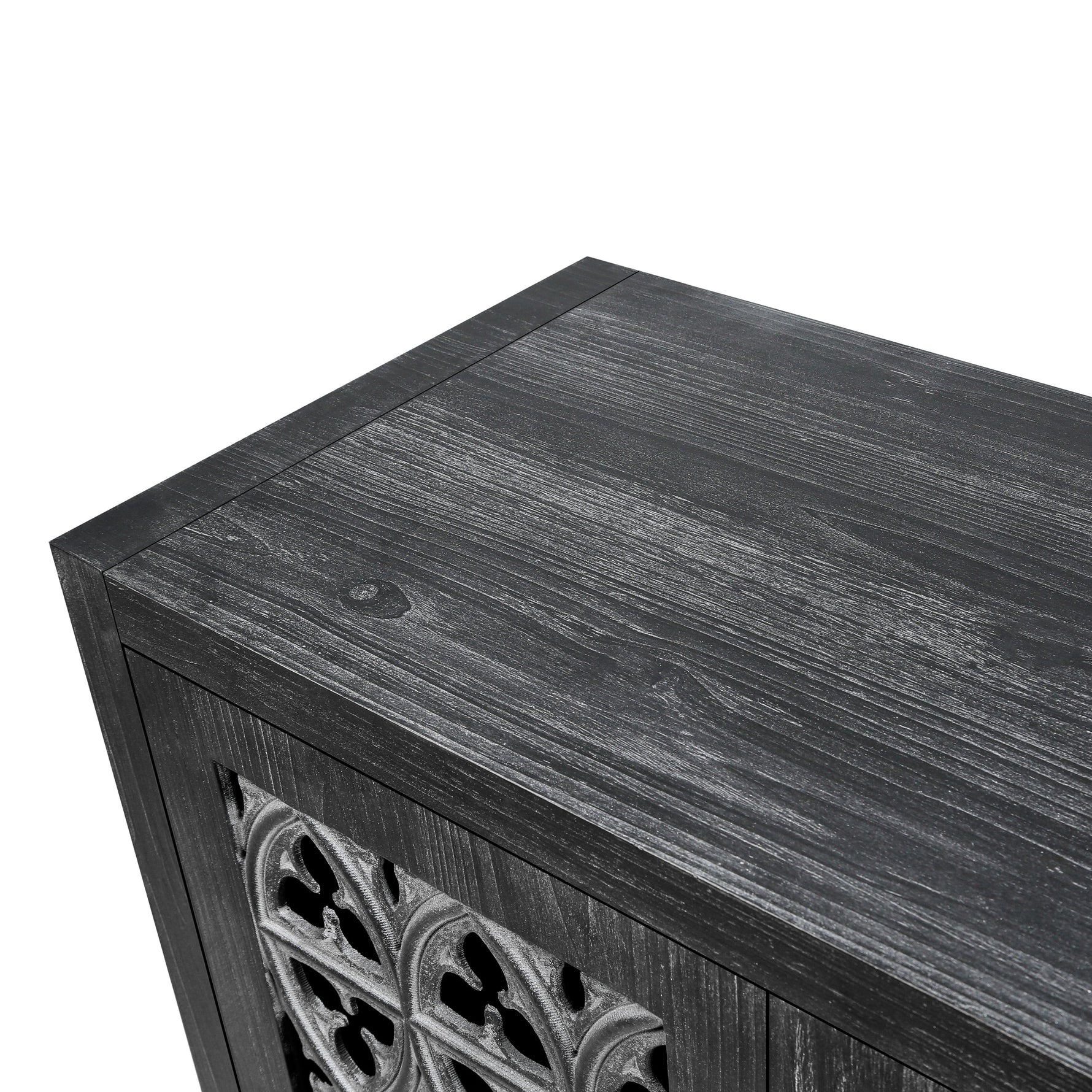 Hollow Four Door Antique Cabinet, American Country Style