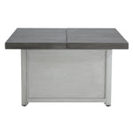 Extendable Rectangle Aluminum Alloy Fire Pit Table, 50,000 BTU
