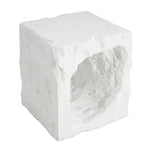 Lyra Outdoor Patio Karst Cave Inspired MGO Side Table White