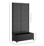 Metal Planter Box with Trellis, 73' x 35' x 16" Raised Garden Bed