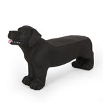 MGO Dog Bench - Outdoor Labrador Design, Matte Black