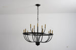 18-Light Industrial Iron Candle Chandelier