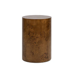 Nebula 22' Accent Pillar Side Table, Medium Brown Walnut Burl Wood