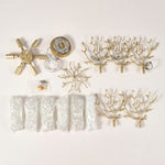 6-Light Chandelier Crystal Ceiling Lamp in Gold