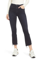 MOTHER The Insider Crop Fray Step Hem Jeans - Night In Paris