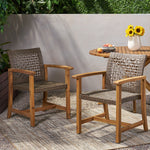 Hampton Outdoor Dining Chair Set of 2 - Brown