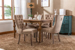 Nikki Collection Modern Tufted Velvet Upholstered Dining Chair - 2 Pieces, Khaki