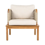 Outdoor 5-Piece Acacia Wood and Rope Patio Sofa Set