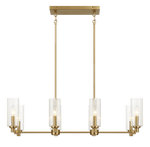 Willow Eight Lights Island Pendant Lamp - Satin Brass