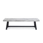 Tranquilizer Outdoor Acacia Wood Bench With Slat Panel Design