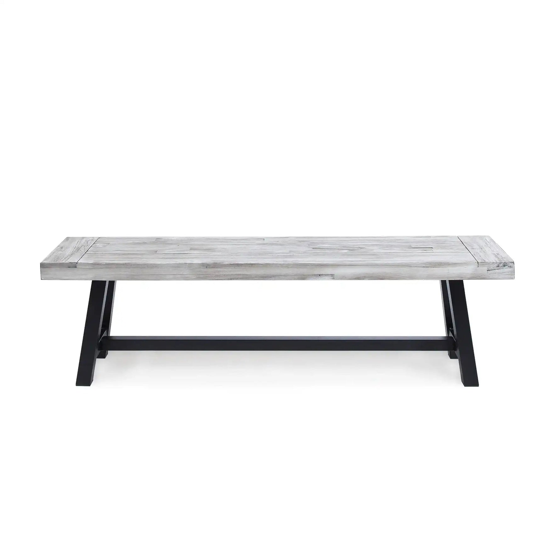 Tranquilizer Outdoor Acacia Wood Bench With Slat Panel Design