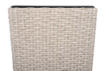 Outdoor PE Wicker Flower Pots, 2-Pcs Set, Beige