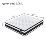 Full Size Hybrid Mattress Breathable Cool Knitted Fabric Cover Soft Memory Foam Individual Pocket Spring CetriPUR-US
