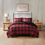 King/Cal King Faux Wool to Faux Fur Down Alternative Comforter Set