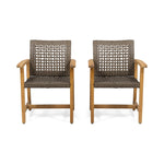 Hampton Outdoor Dining Chair Set of 2 - Brown