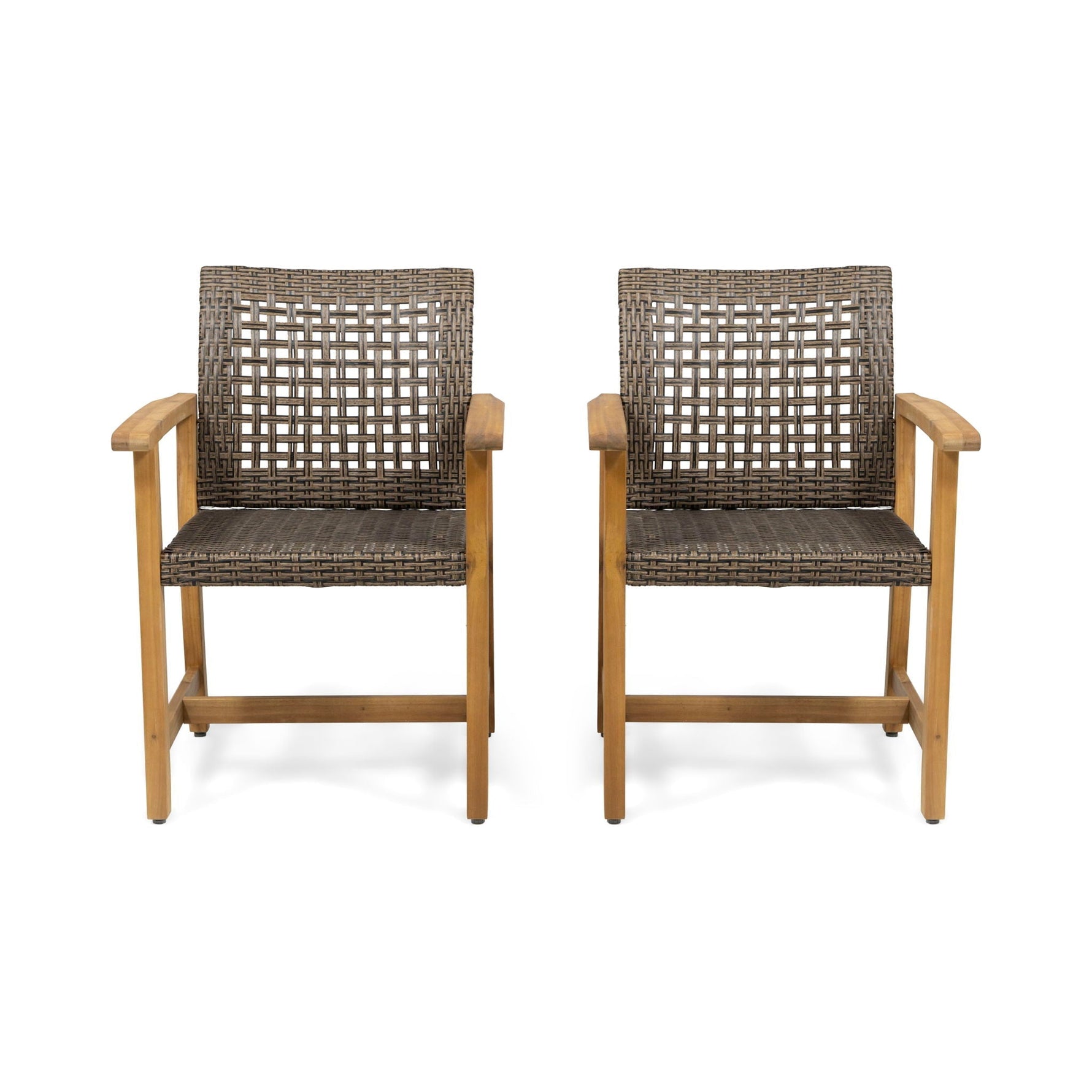 Hampton Outdoor Dining Chair Set of 2 - Brown