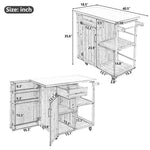 Outdoor Kitchen Island Fir Wood Prep Station