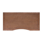 Dauphin Gold Accent 5-Drawer Wood Executive Desk Brown Ash Wood & Veneer