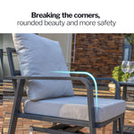 FR Aluminum Outdoor Sofa Swivel Seats