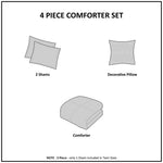 Full/Queen Plush to Sherpa Down Alternative Comforter Set
