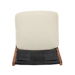 4 Pieces Arly Black Outdoor Bar Stool Solid Acacia Wood and Woven Wicker