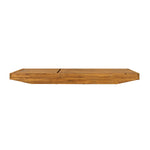 Modern Acacia Wood Outdoor Chaise Lounge with Beige Cushion
