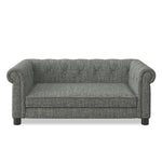 Modern Linen Fabric Light Grey Elevated Pet Bed