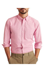Bonobos Slim Fit Stretch Oxford Button-Down Shirt in Solid Oxford Wild Rose  Size Large